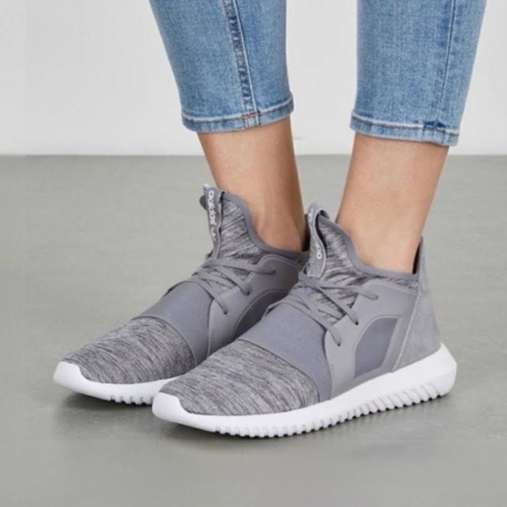 Adidas Tubular Defiant Grey Sneakers Everyday Size 8 Womens